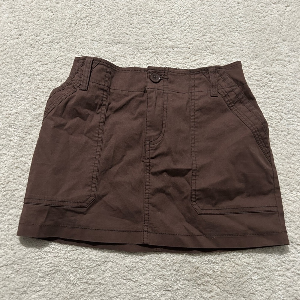 Brown Mini Skirt utility
